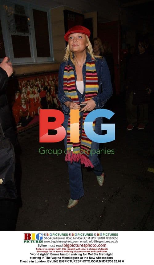 Emma Bunton at Mel B's Vagina Monologues show