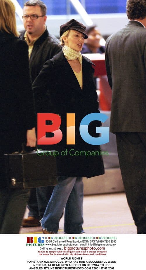 Kylie Minogue at Heathrow Airport