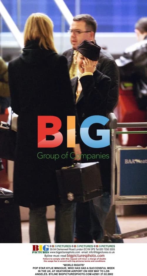 Kylie Minogue at Heathrow Airport