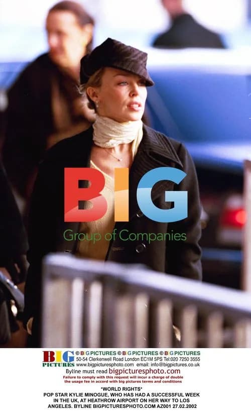 Kylie Minogue at Heathrow Airport