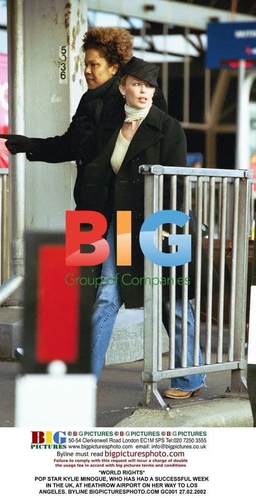 Kylie Minogue at Heathrow Airport