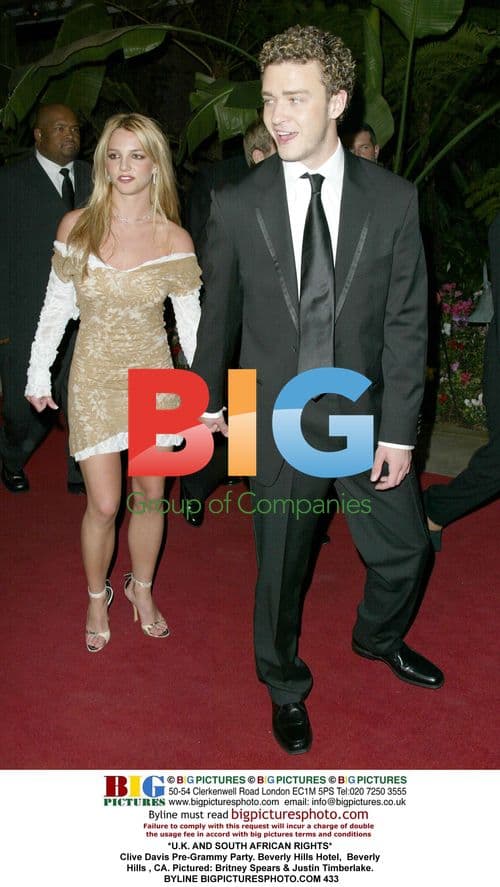 Britney Spears & Justin Timberlake at Clive Davis Pre-Grammy Party