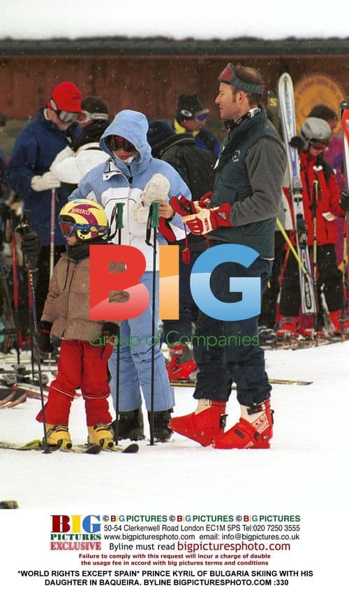 Prince Kyril Skiing with Daughter in Baqueira