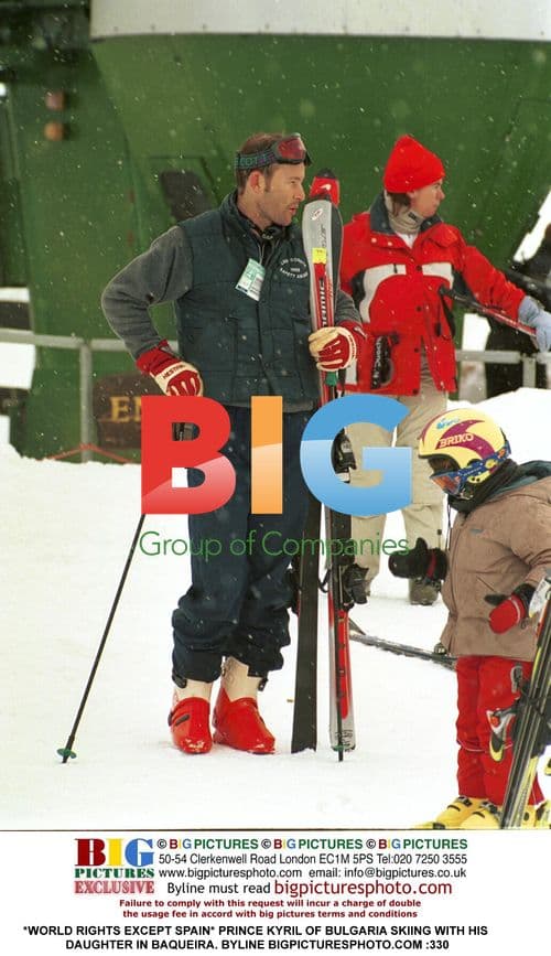 Prince Kyril of Bulgaria Skiing with Daughter