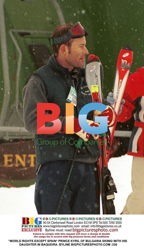 Prince Kyril of Bulgaria Skiing with Daughter