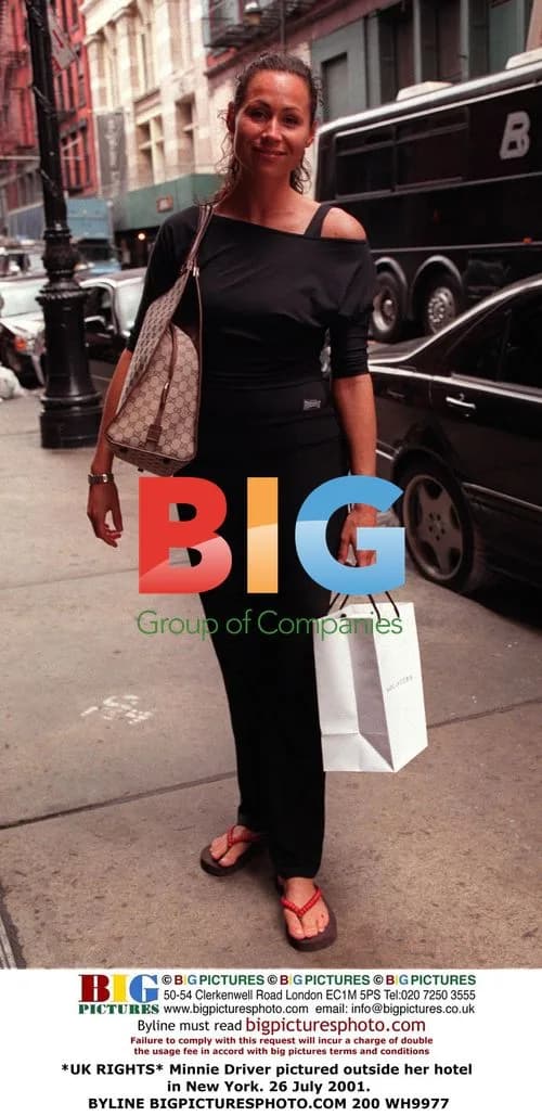 Minnie Driver Outside Hotel in New York