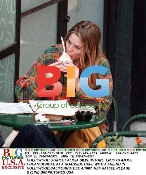 Alicia Silverstone Enjoys Ice Cream Sundae