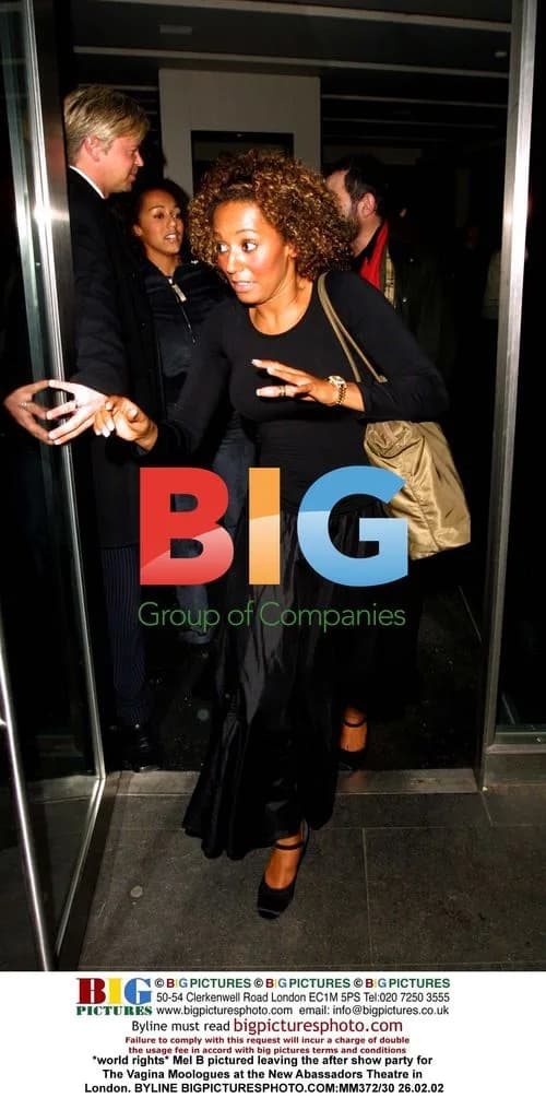 Mel B leaving Vagina Monologues after party