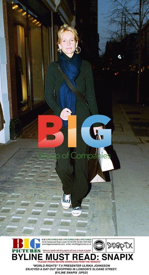 T.V Presenter Ulrika Johnsson Shopping in London