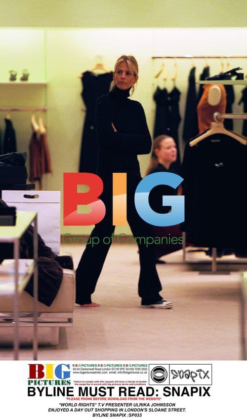 T.V Presenter Ulrika Johnsson Shopping in London