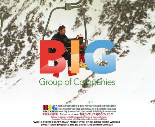 Prince Kyril of Bulgaria Skiing with Daughter