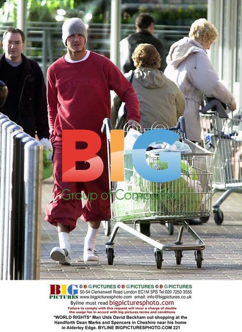 David Beckham Out Shopping in Cheshire