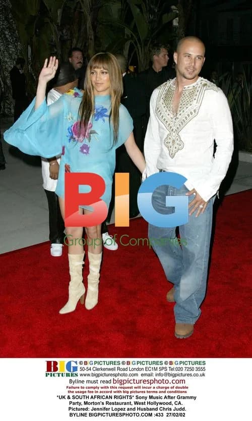 Jennifer Lopez & Husband Chris Judd at Sony Music Grammy Party