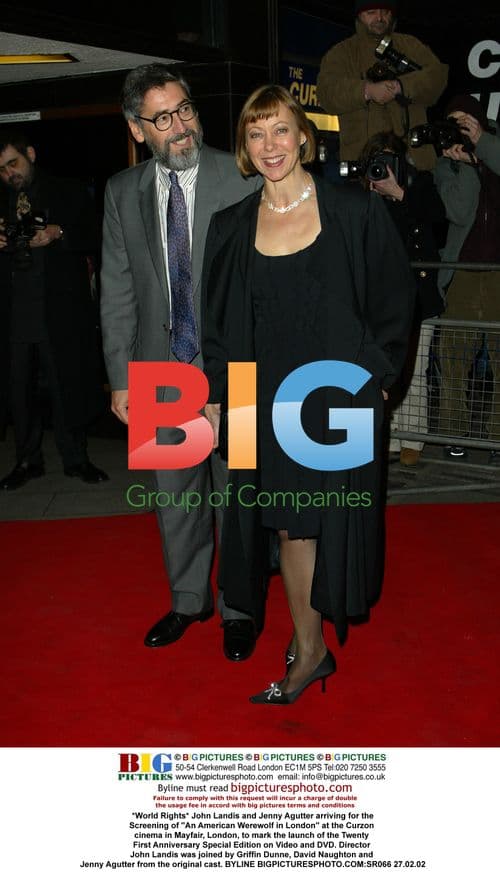 Landis and Agutter at "An American Werewolf" screening