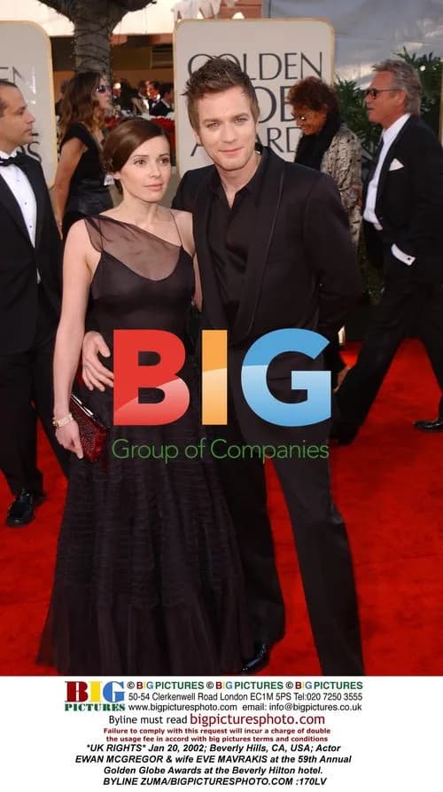 Ewan McGregor & wife at Golden Globes