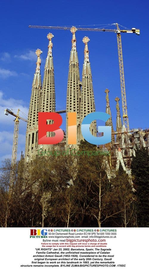 The Sagrada Familia Cathedral in Barcelona