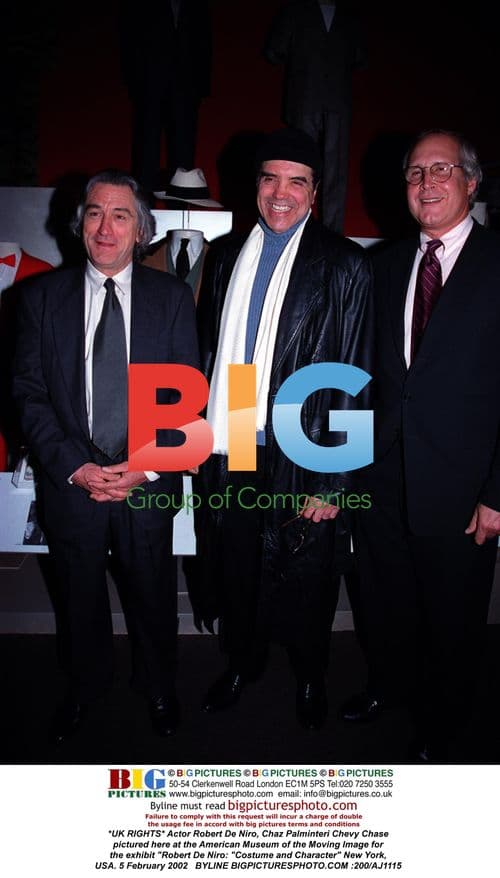 Robert De Niro, Chaz Palminteri, Chevy Chase at museum exhibit