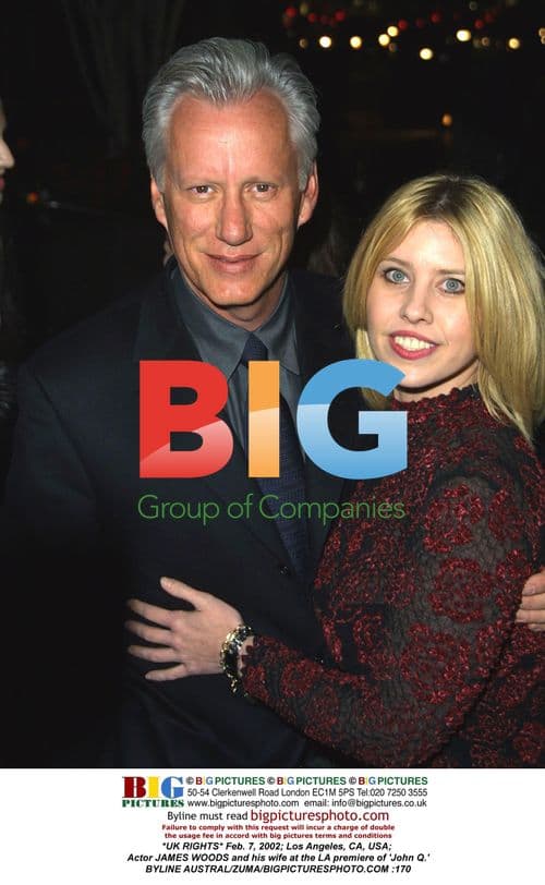 JAMES WOODS and wife at 'John Q.' premiere