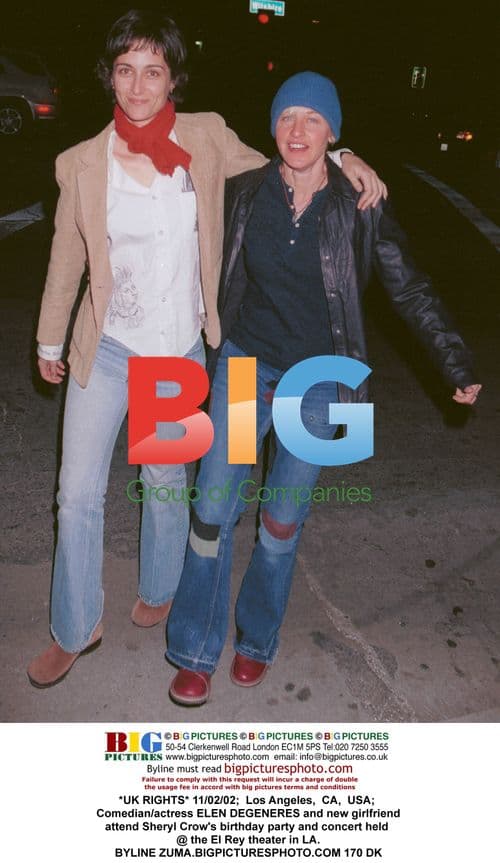 Elen Degeneres at Sheryl Crow's Birthday Party