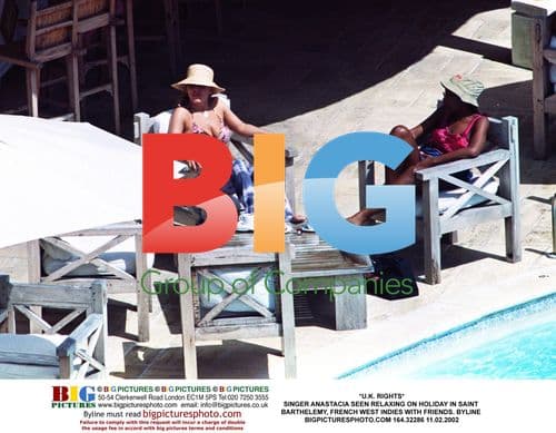 Singer Anastacia on Holiday in Saint Barthelemy