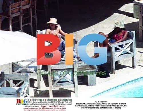 SINGER ANASTACIA RELAXING ON HOLIDAY IN SAINT BARTHELEMY