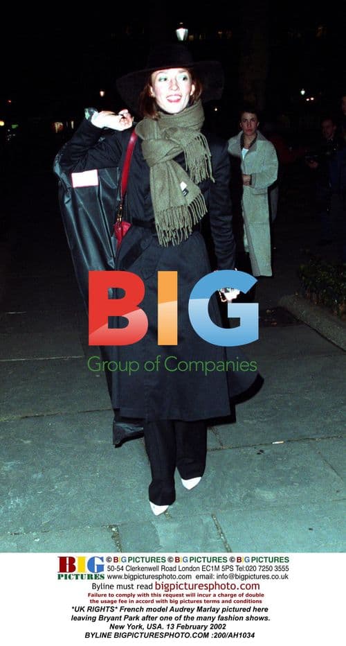 French model Audrey Marlay leaves Bryant Park