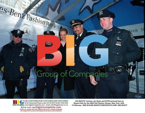 Jeri Ryan and NYPD at NY Fashion Shows