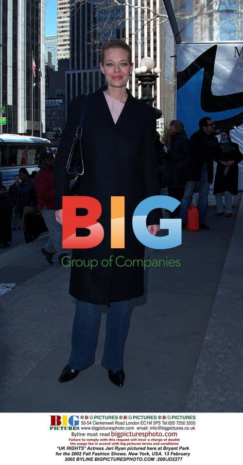 Actress Jeri Ryan at 2002 NY Fashion Shows