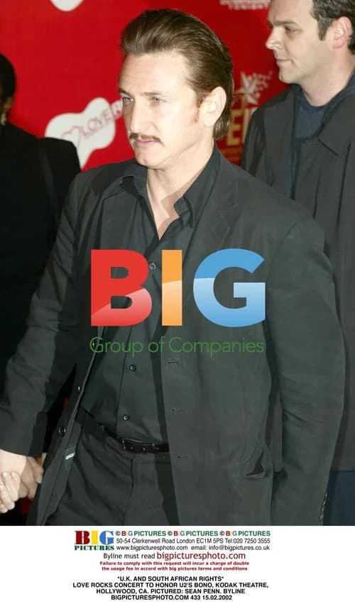 Sean Penn at LOVE ROCKS concert honoring U2's Bono