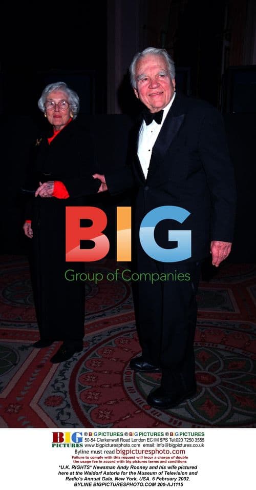 Andy Rooney and wife at Museum Gala