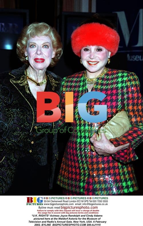 Actress Joyce Randolph and Cindy Adams at Gala