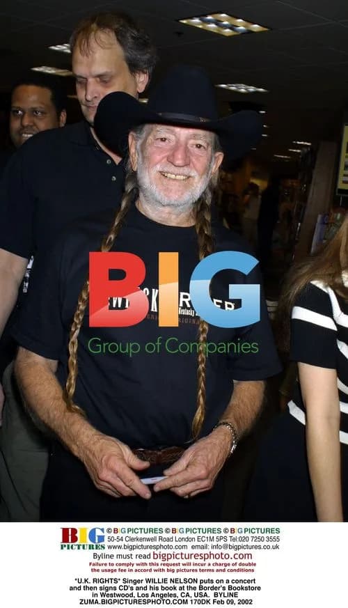 Willie Nelson signs CD's and book at Westwood, LA