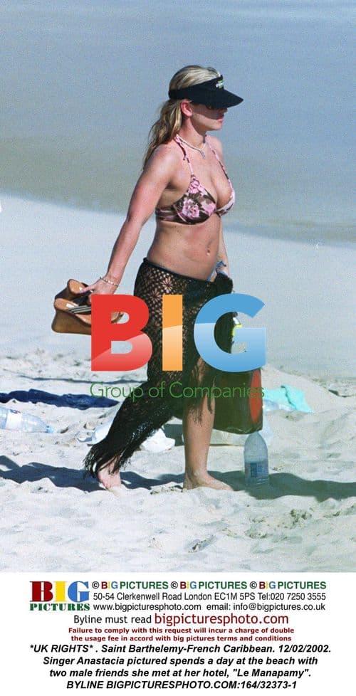 Anastacia at the beach in Saint Barthelemy