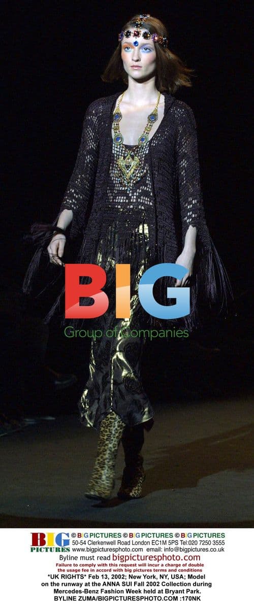 Model at ANNA SUI Fall 2002 Collection