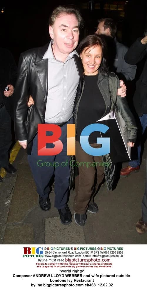 Andrew Lloyd Webber and wife outside The Ivy