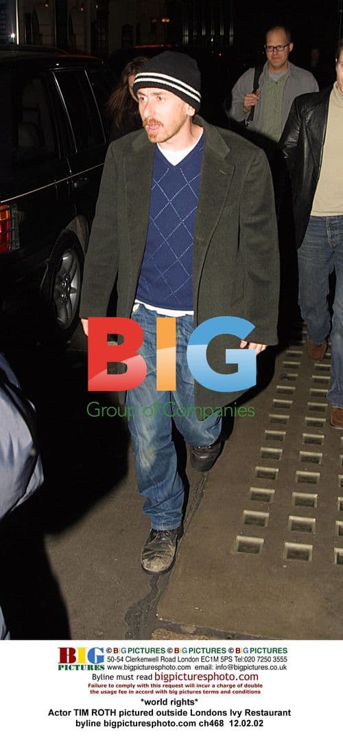 Actor Tim Roth outside The Ivy