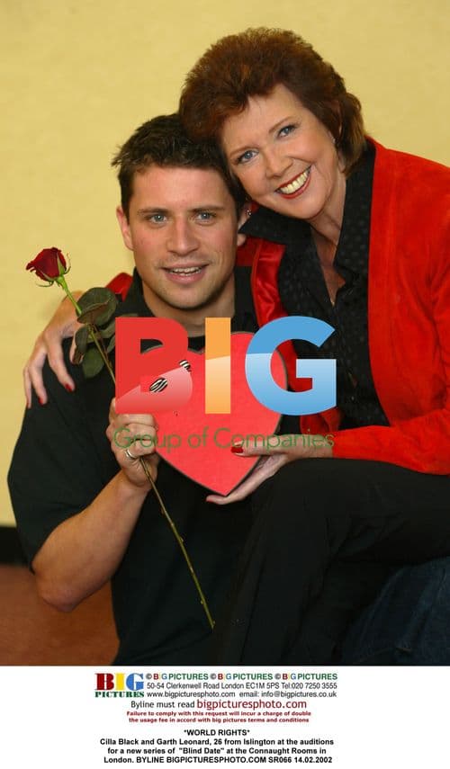 Cilla Black and Garth Leonard at 'Blind Date' auditions