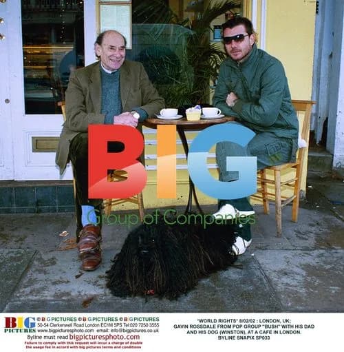 Gavin Rossdale with Dad and Dog