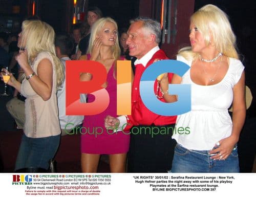 Hugh Hefner Parties with Playboy Playmates