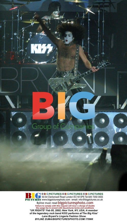 KISS member performs at 'The Big Kiss' fashion show