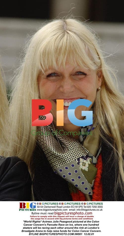 Actress Julie Peasgood at Colon Cancer Concern Pancake Race
