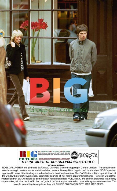 Noel Gallagher Shopping with Girlfriend