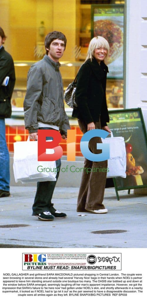 Noel Gallagher and Sara Macdonald Shopping in London