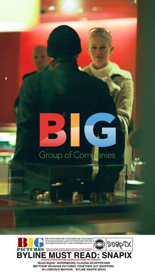 Claudia Schiffer and Matthew Vaughan Shopping in Mayfair