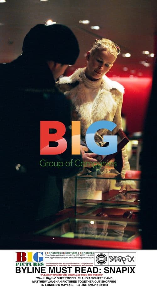 Claudia Schiffer and Matthew Vaughan Shopping in London