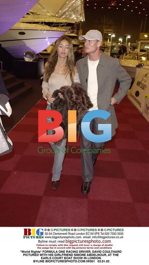 David Coulthard with girlfriend Simone Abdelnour