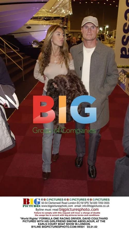 David Coulthard and girlfriend at Boat Show