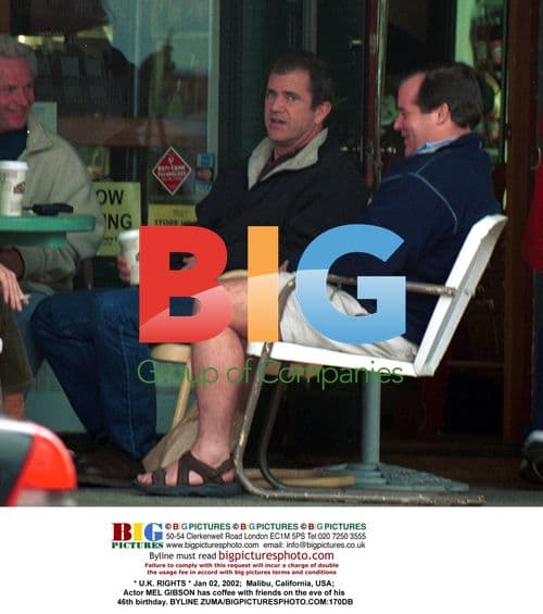 Mel Gibson with friends in Malibu