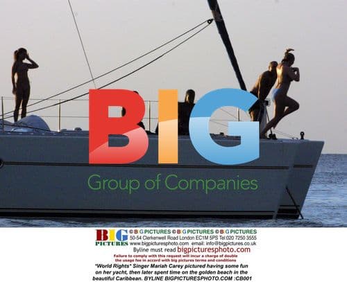 Mariah Carey Enjoys Yacht Time in Caribbean