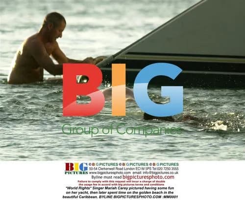 Mariah Carey on Yacht in Caribbean